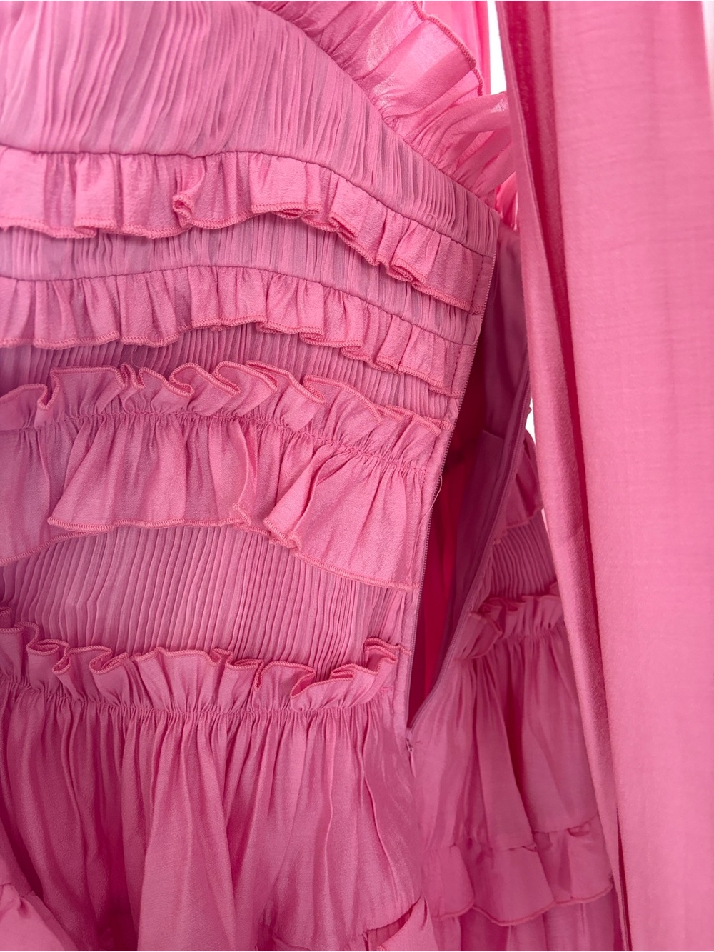 ASOS LUXE Pink Ruffled Mini Dress size 8 - Picture 6 of 9